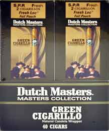 Dutch Master Green Cigarillos - 20 Foil Pouches 2 Cigarillos Per Pouch 