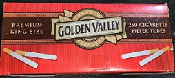 GOLDEN VALLEY CIGARETTE TUBES RED FF KINGS - 200CT BOX 