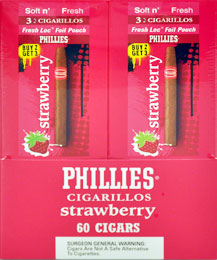PHILLIES CIGARILLOS DOUBLE STRAWBERRY 3 FOR 2 