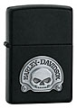 ZIPPO H-D SKULL EMBLEM - BLACK MATTE 