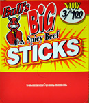Bull's Spicy Beef Snacks 3/$1 100 Count Box 