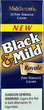 BLACK & MILD "ROYALE " CIGARS 25 COUNT BOX 