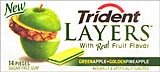 Trident Layers Green Apple/ Golden Pineapple 8/14 pcs 