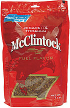 McCLINTOCK FULL FLAVOR CIGARETTE TOBACCO 1LB BAG 