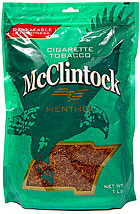 McCLINTOCK MENTHOL CIGARETTE TOBACCO 1LB BAG 