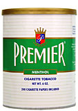 PREMIER MENTHOL CIGARETTE TOBACCO 6OZ CAN 