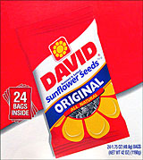 DAVID ORIGINAL SUNFLOWER SEEDS 24/1.75oz PACKS 