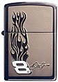 ZIPPO DALE JR. "FLAMES EMBLEM" - BLACK ICE 