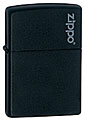 ZIPPO BLACK MATTE w/ ZIPPO LOGO 