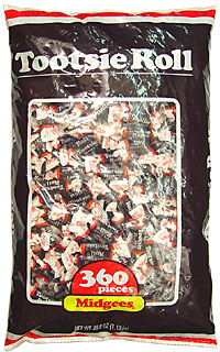 TOOTSIE ROLL MIDGEES 360CT BAG 