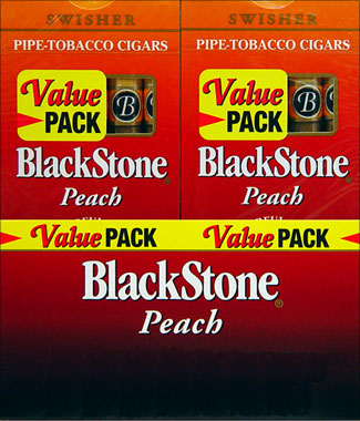 BLACKSTONE PEACH CIGARS VALUE PACK. 20/5PKS 
