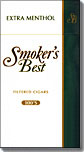 SMOKERS BEST EXTRA MENTHOL 100'S FILTERED CIGARS BOX 