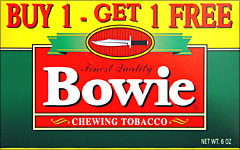 BOWIE CHEWING TOBACCO 12CT BOX-PROMOTIONAL CARTON 