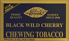 STOKER'S TENNESSEE CHEW 12 COUNT BLACK WILD CHERRY  8OZ POUCHES 