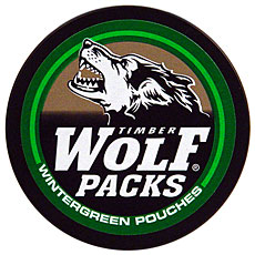 TIMBER WOLF PACKS WINTERGREEN POUCHES 5CT ROLL 