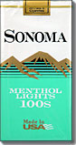SONOMA MENTHOL LIGHT 100 